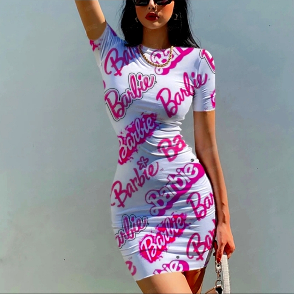 Barbie Printed Dress Anime Cartoon